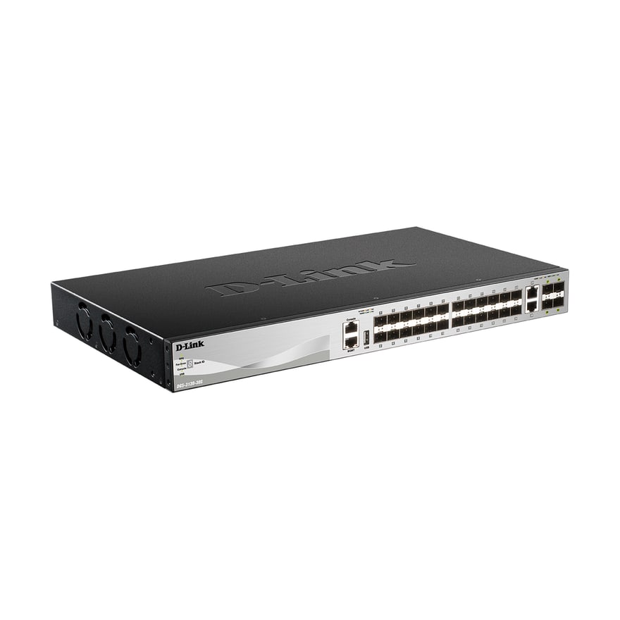 Switch D-Link DGS-3130-30TS-L3- 24PTOS 10/100 Mbps - 2PTOS 10GB-BT - 4PTOS SFP Plus