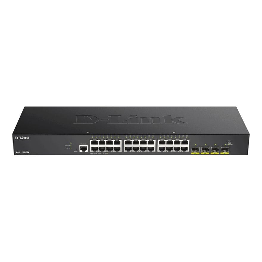 Switch D-Link Switch DGS-1250-28XMP-L2/L3- 24PTOS 1GIGABIT Poe- 4PTOS 10G SFP