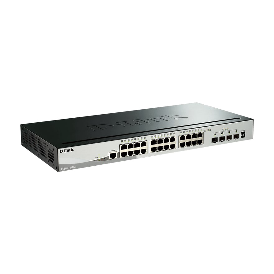 Switch D-Link DGS-1510-28X 24 Ptos. Gigabit + 4 Ptos SFP+ L2+ Vlan CAP.128GBPS
