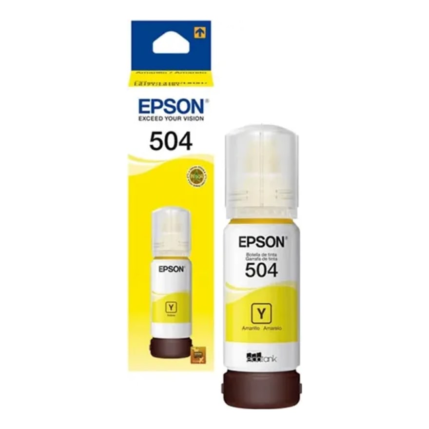 Botella de tinta Epson T504 Amarillo L4150 L4160 L6161