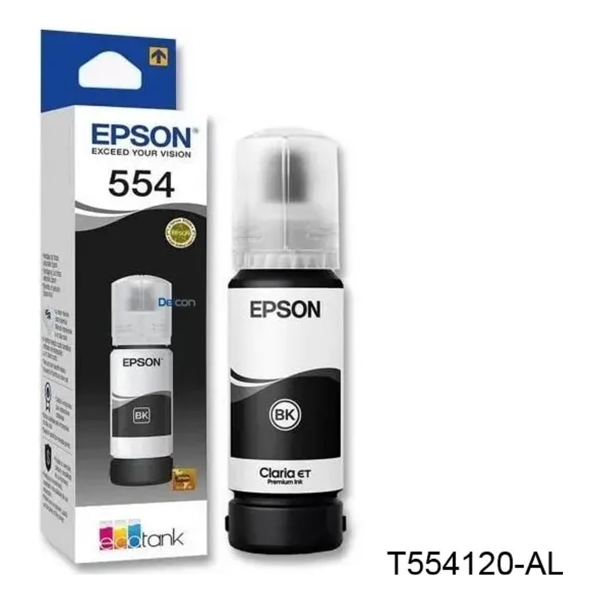 Botella de tinta Epson T554 Negra Pigmentada L8160/L8180 6800 pág. T554120-AL