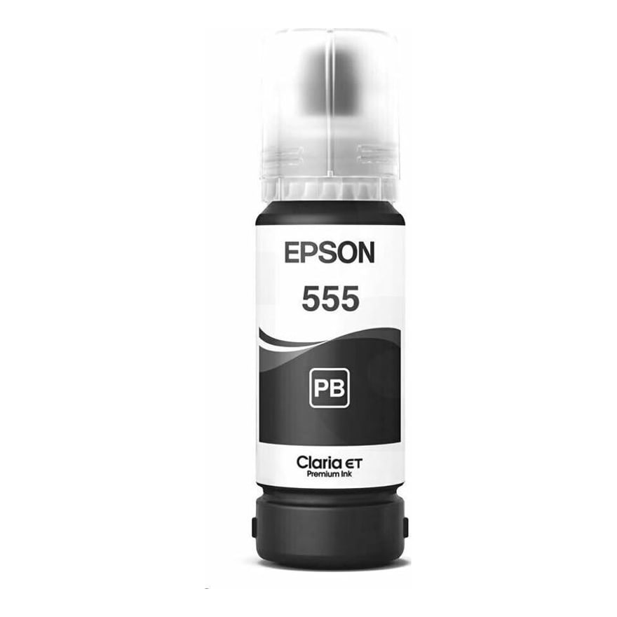 Botella de tinta Epson T555 Negra Fotográfica L8160/L8180 7300 pág. T555120-AL