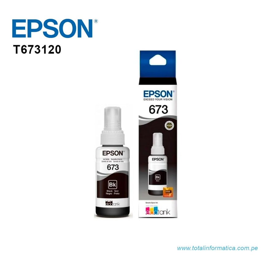 Botella de tinta Epson T673 Negro L800 4000 pág. T673120-AL
