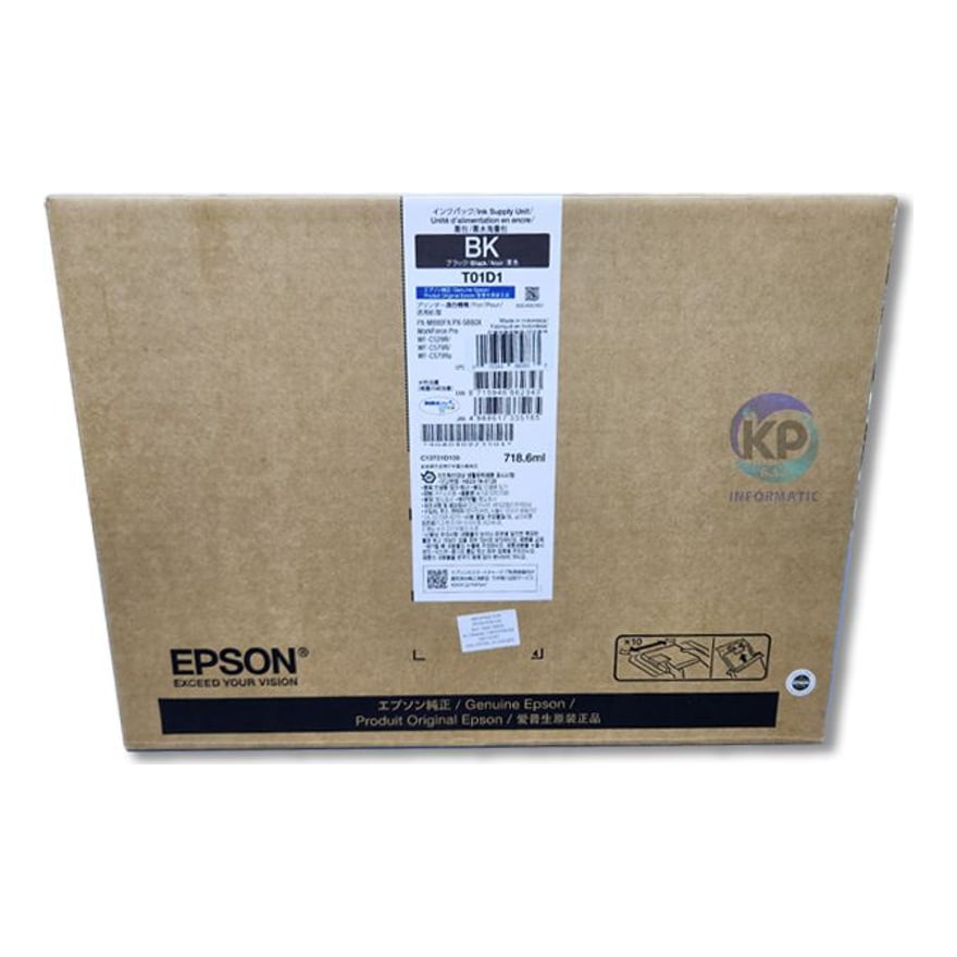 Tinta Epson T01D1 Negro WF C529R/C579R 50000 pág. T01D120