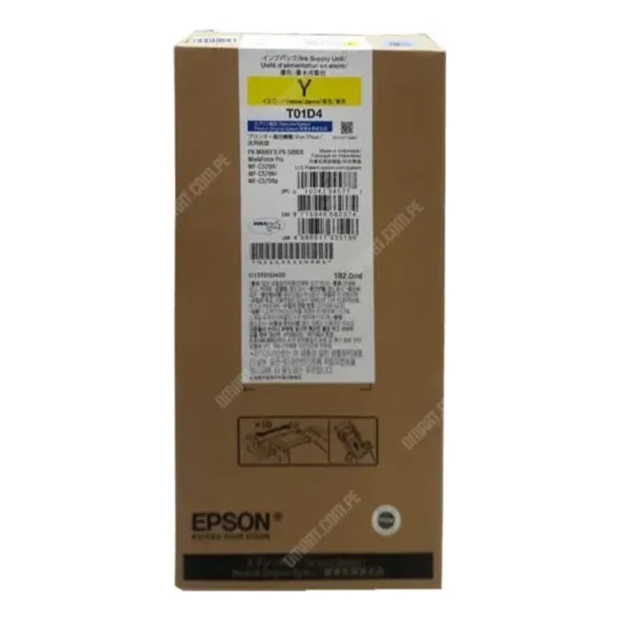 Tinta Epson T01D4 Amarillo WF C529R/C579R 20000 pág. T01D420