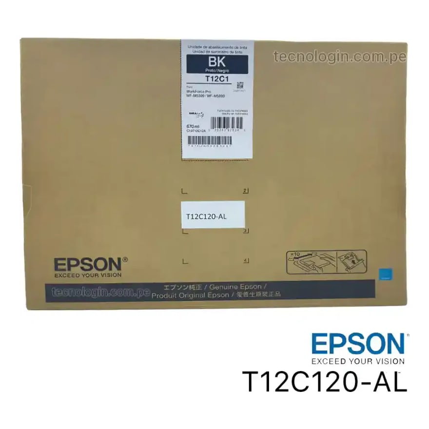 Tinta Epson T12C Negro WFC5399/5899 40000 pág. T12C120-AL