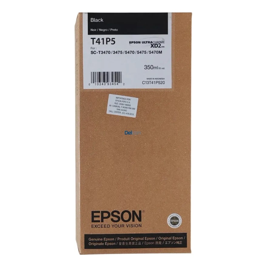 Tinta Epson T41P5 Negra Ultrachrome Surecolor T5470/T5475 350 ML C13T41P520