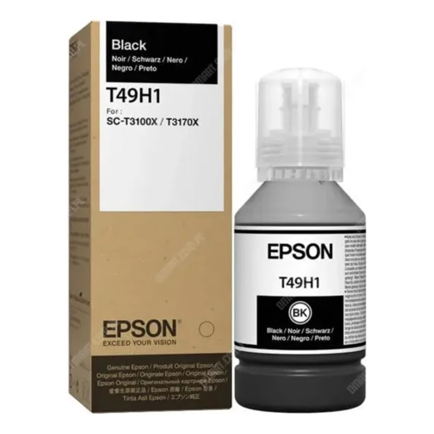 Botella de tinta Epson T49H1 Negro Surecolor T3170X 140ml C13T49H100
