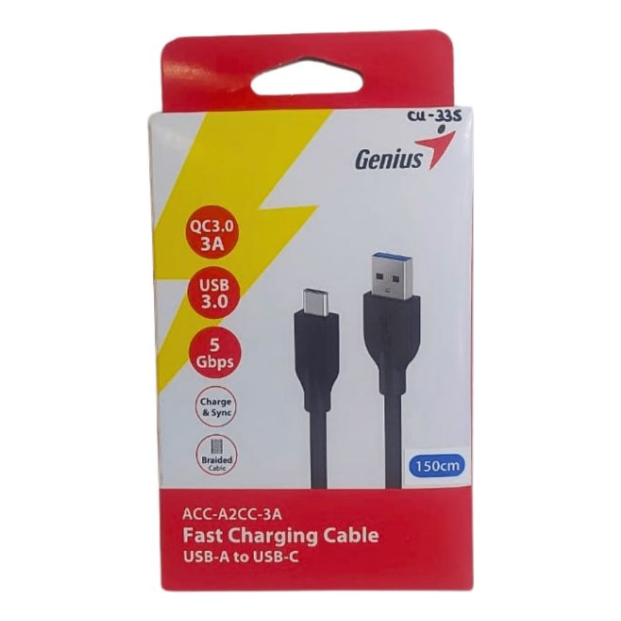 Cable Genius ACC-A2CC Tipo USB a - C Carga Rápida