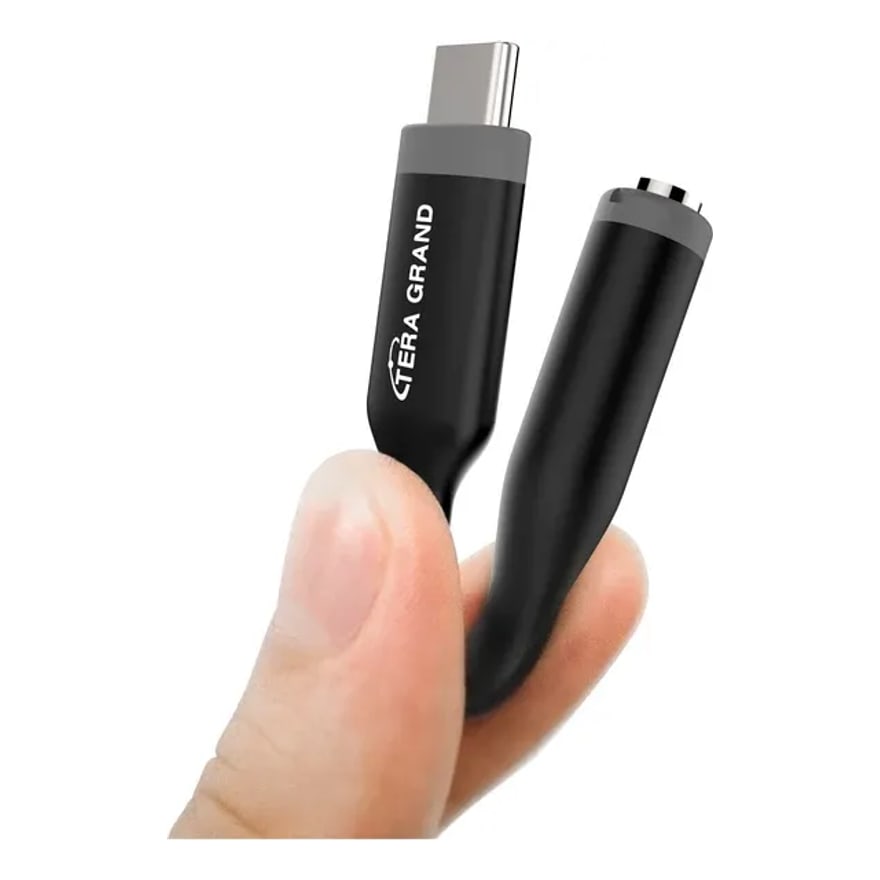 Cable Genius USB C a 3.5mm Audio 24BITS 96KHZ Plug And Play 10cm
