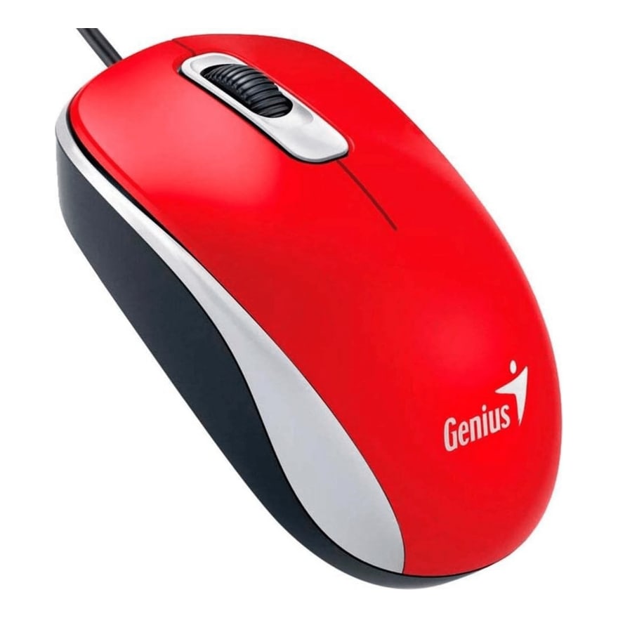 Mouse Genius USB DX-110 Rojo 3 Botones 1000DPI