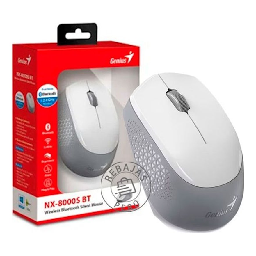 Mouse Genius NX-8260S BT Color Orange Bluetooth y 2.4 GHZ