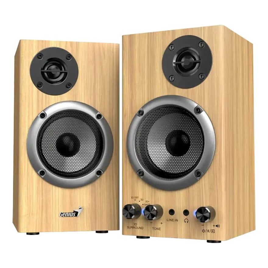 Parlante Genius SP-HF520BT 2.0 Color Madera BT 5.3