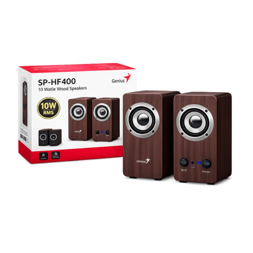 Parlante Genius SP-HF400 Potencia 10W Rms Dark Brow AC Power 100