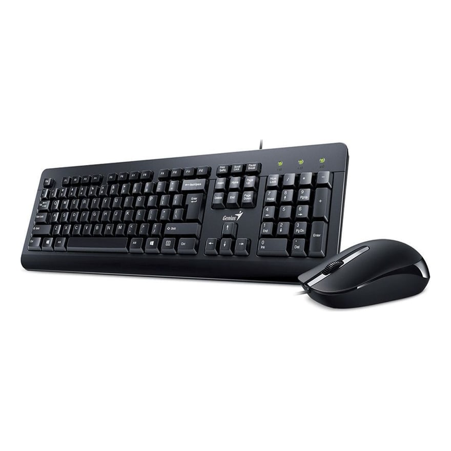 Combo Genius Teclado y Mouse KM-160 USB Negro