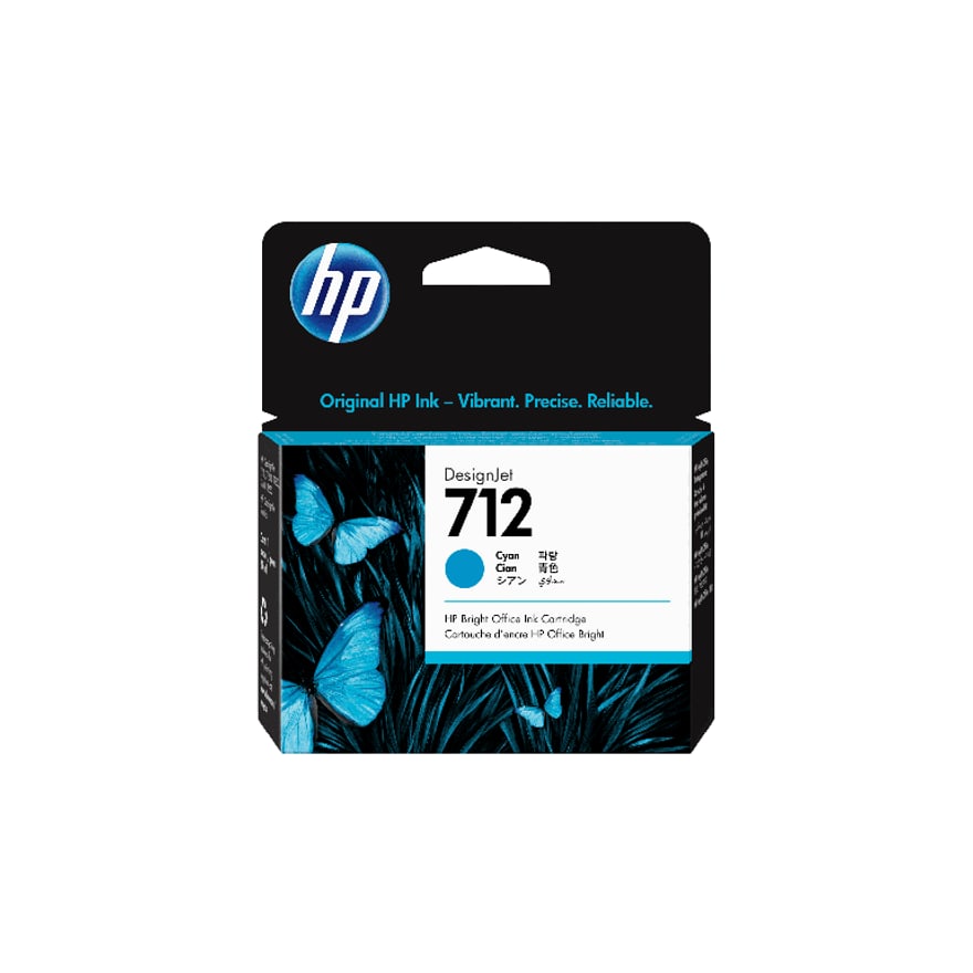 Tinta HP 712 Cyan DJ T210 T230 T250/T630/T650 29 ML 3ED67A
