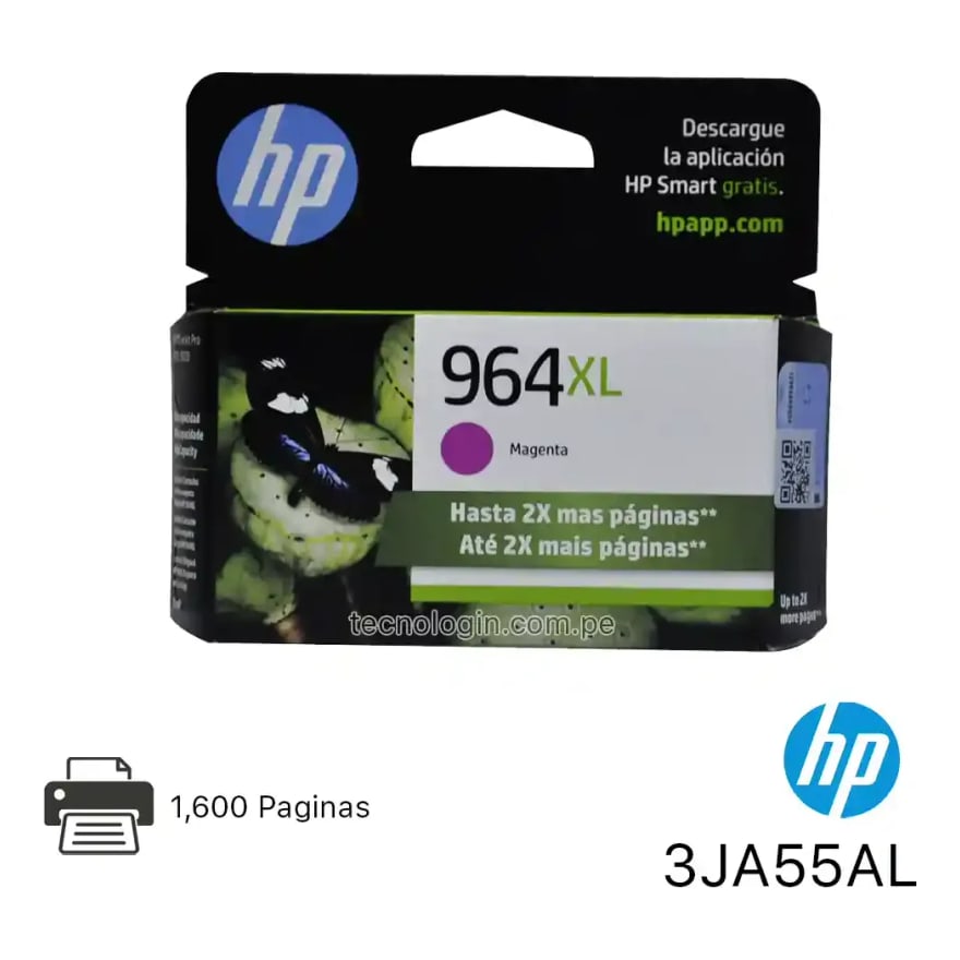 Cartucho HP H9 964XL Magenta 3JA55AL