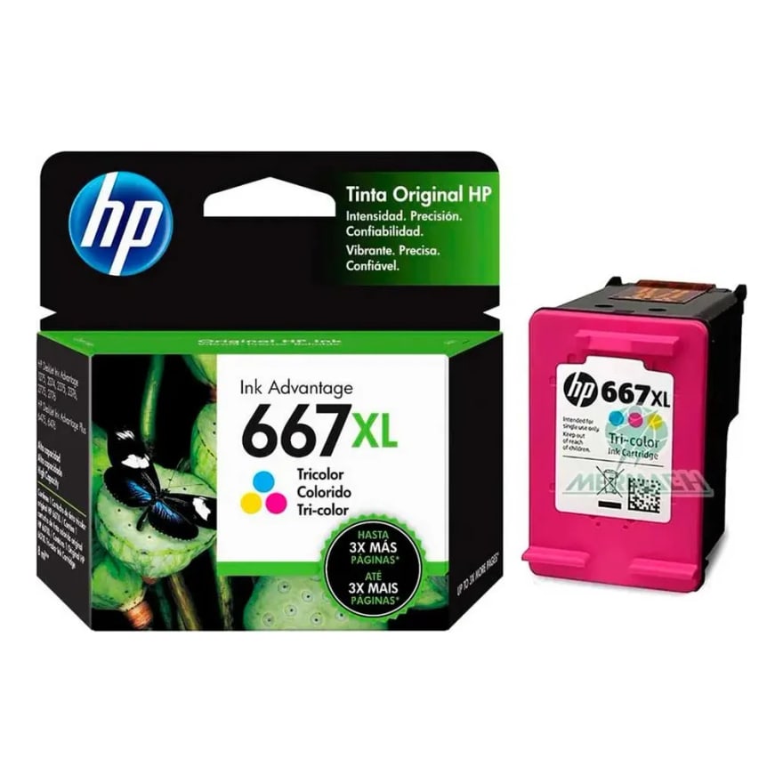Tinta HP 667XL Tricolor 1275 2775 4175 4176