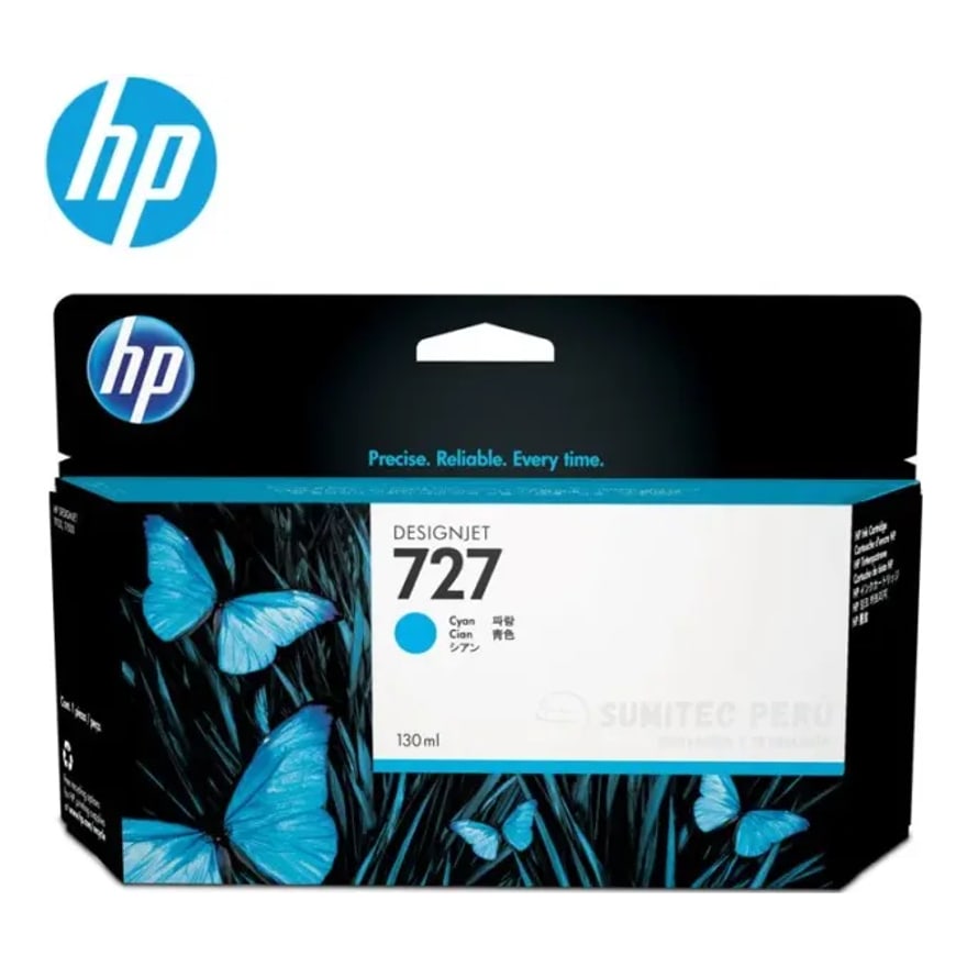 Tinta HP 727 Cyan T1500/T2500/T900 130ml B3P19A