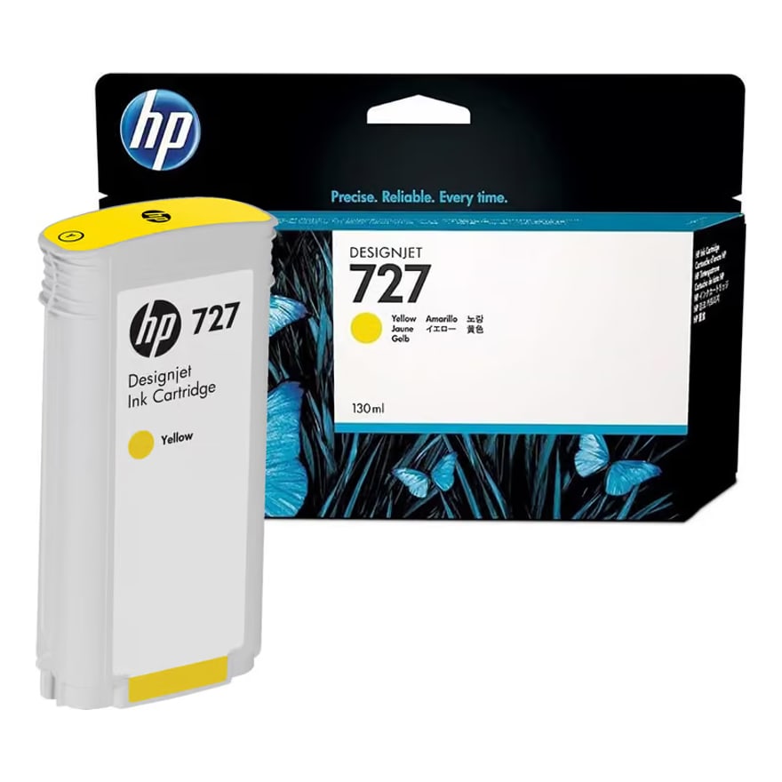 Tinta HP 727 Amarillo T1500/T2500/T900 130ml B3P21A