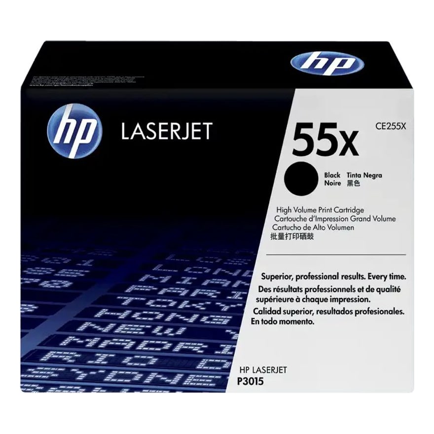 Tóner HP 55X Negro LaserJet P3015 12500 pág. CE255X