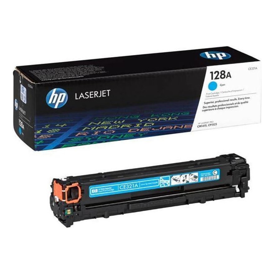 Tóner HP 128A Cyan LaserJet CP1525/CM1415 1300 pág. CE321A