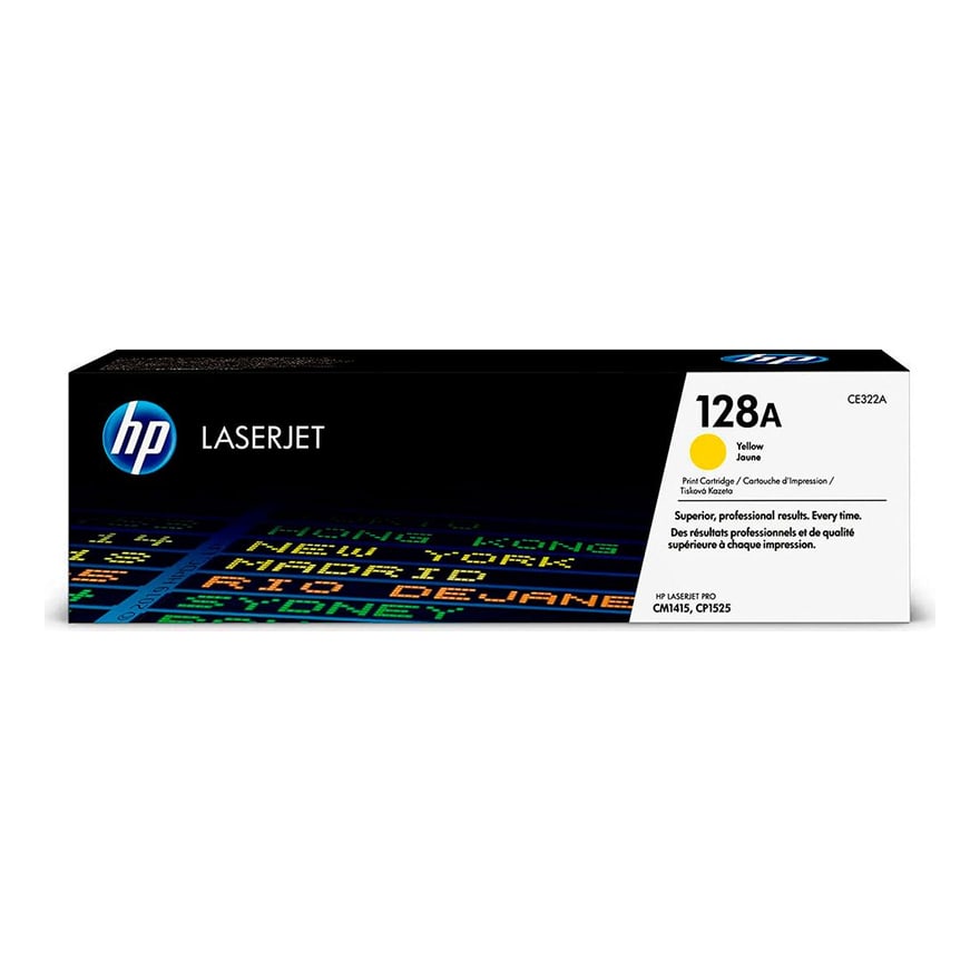 Tóner HP 128A Amarillo LaserJet CP1525/CM1415 1300 pág. CE322A