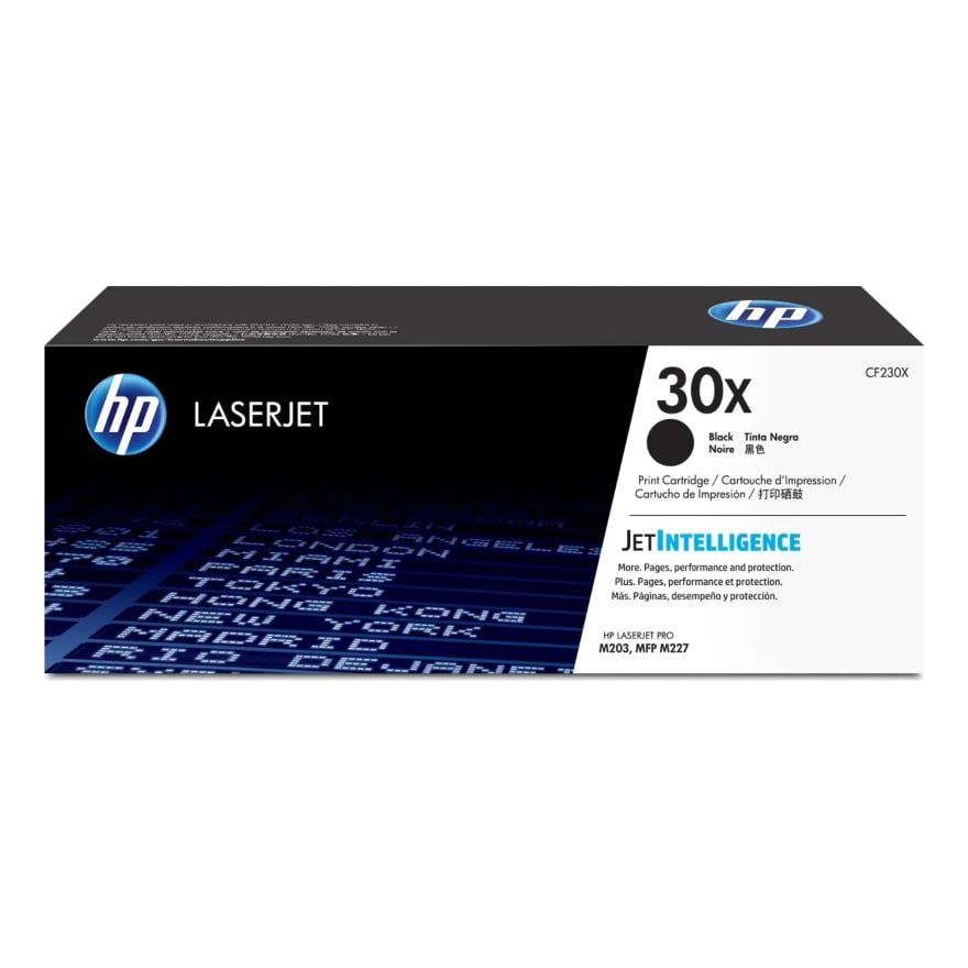 Tóner HP 30X Negro LaserJet 203/227 3500 pág. CF230X