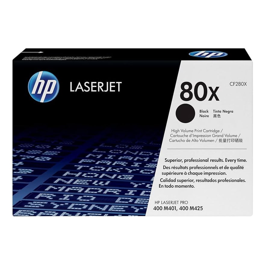 Tóner HP 80X Negro Lasejet M401 6900 pág. CF280X