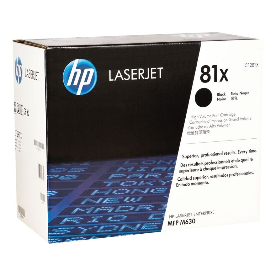 Tóner HP 81X Negro LaserJet MFP630 25000 pág. CF281X