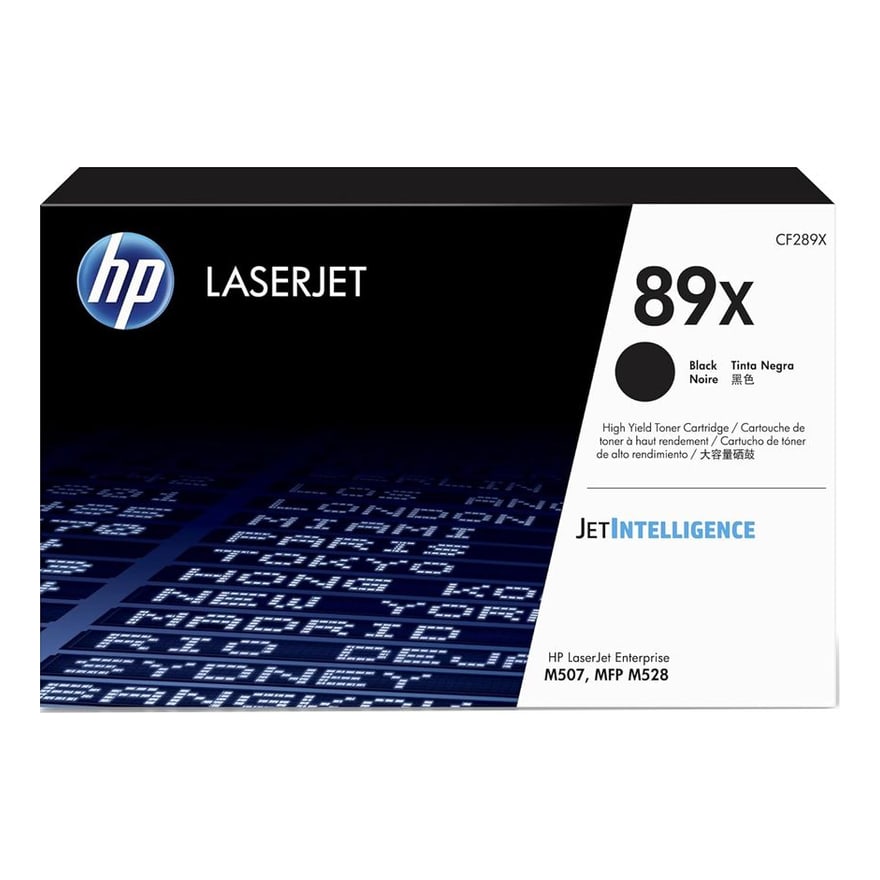 Tóner HP 89X Negro Alto Rendimiento LaserJet M507/M528 10000 pág. CF289X