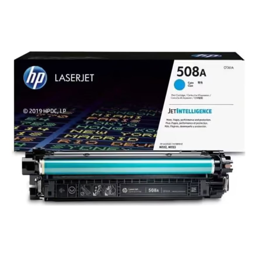 Tóner HP 508A Cyan LaserJet M553/577 5000 pág. CF361A