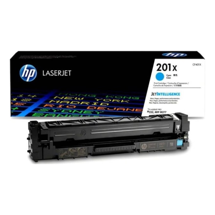 Tóner HP 201X Cyan LaserJet M252/227W 2300 pág. CF401X
