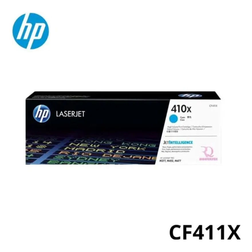 Tóner HP 410X Cyan LaserJet M452/477/377 5000 pág. CF411X