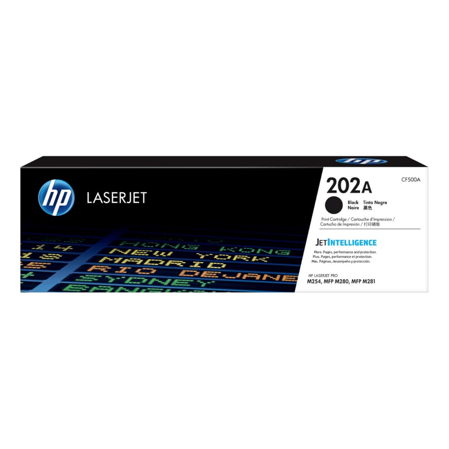 Tóner HP 202A Negro LaserJet M254DW/M281FDW 1400 pág. CF500A
