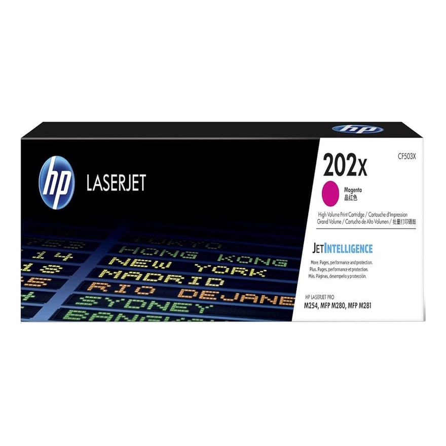 Tóner HP 202X Magenta LaserJet M254DW/M281FDW 2500 pág. CF503X