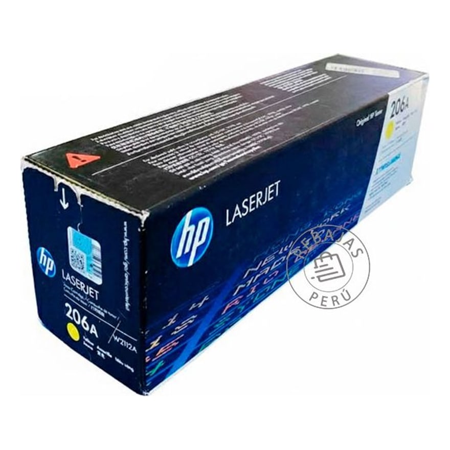 Tóner HP 206A Amarillo LaserJet M255/M282 1250 pág. W2112A