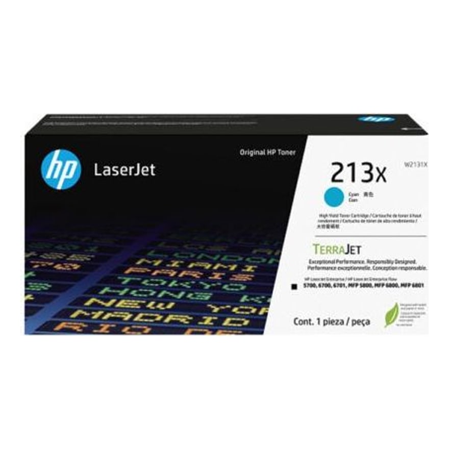Tóner HP 213X Cyan Alto Rendimiento LaserJet 5700