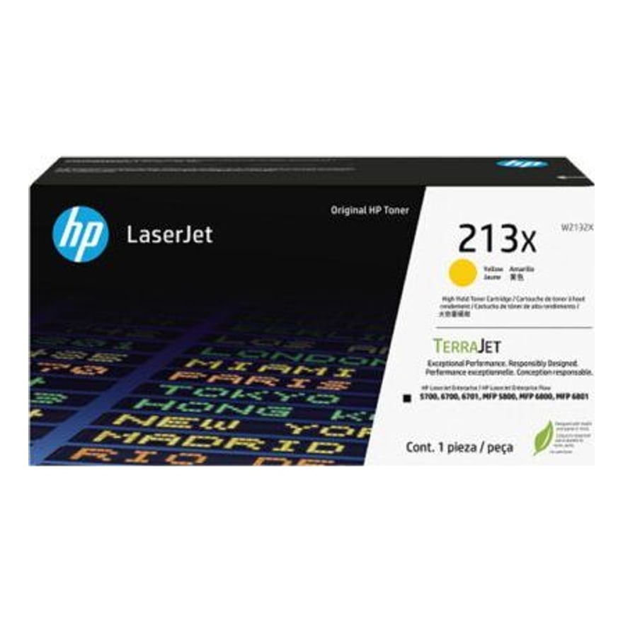 Tóner HP 213X Amarillo Alto Rendimiento LaserJet 5700