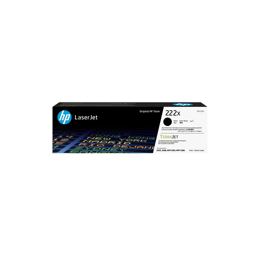 Tóner HP 222X Negro LaserJet 3201/3202/3303 3200 pág. W2220X