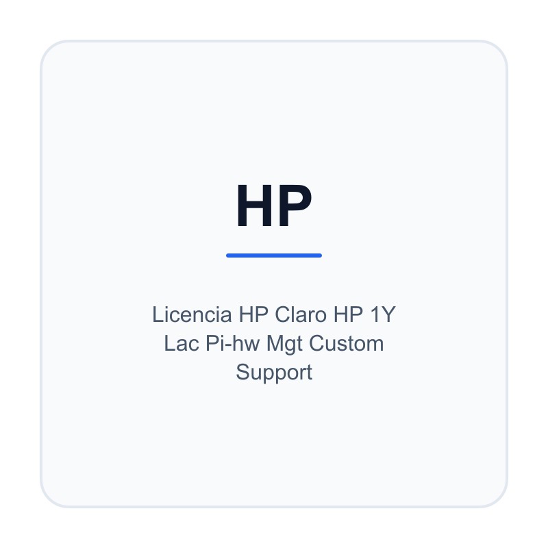 Licencia HP Claro HP 1Y Lac Pi-hw Mgt Custom Support