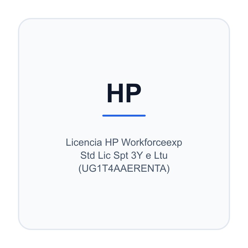 Licencia HP Workforceexp Std Lic Spt 3Y e Ltu (UG1T4AAERENTA)