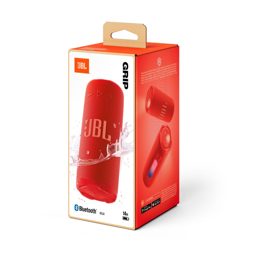 Parlante JBL Grip IP68 16W Bluetooth con Panel Traseo para Luz Ambiental - Red