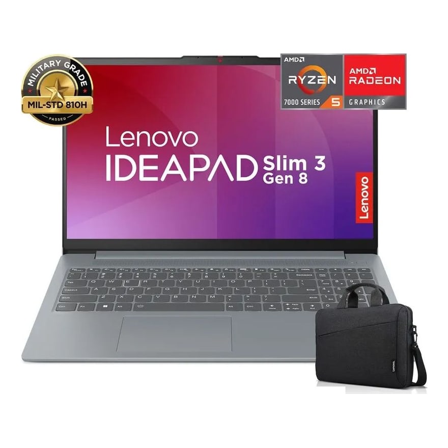Laptop Lenovo IdeaPad Slim 3 15AMN8 Ryzen 5 40 8GB/512GB 15.6 pulg. FHD Grey