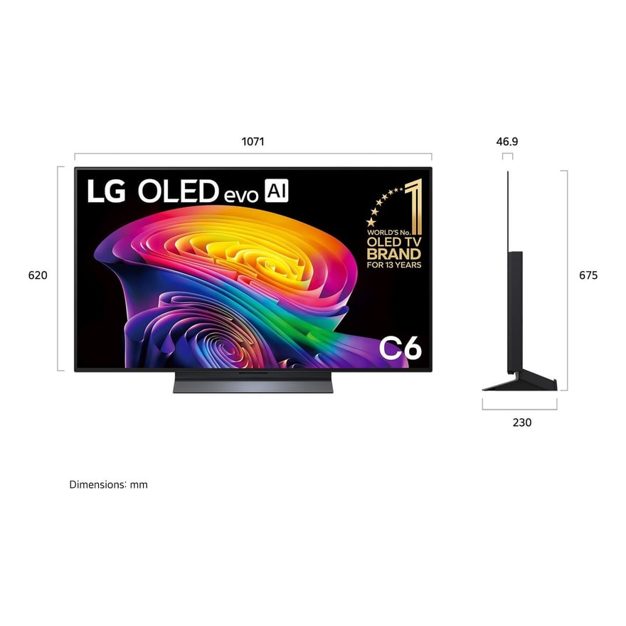 Televisor LG OLED48C6PSA 48 pulgadas Smart TV OLED 4K UHD HDMI