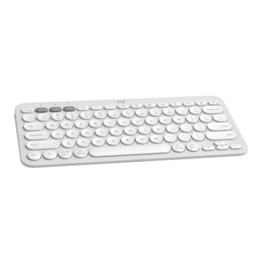 Teclado Logitech Pebble Keys 2 K380S Bluetooht hasta 3 Dipstvos Off White
