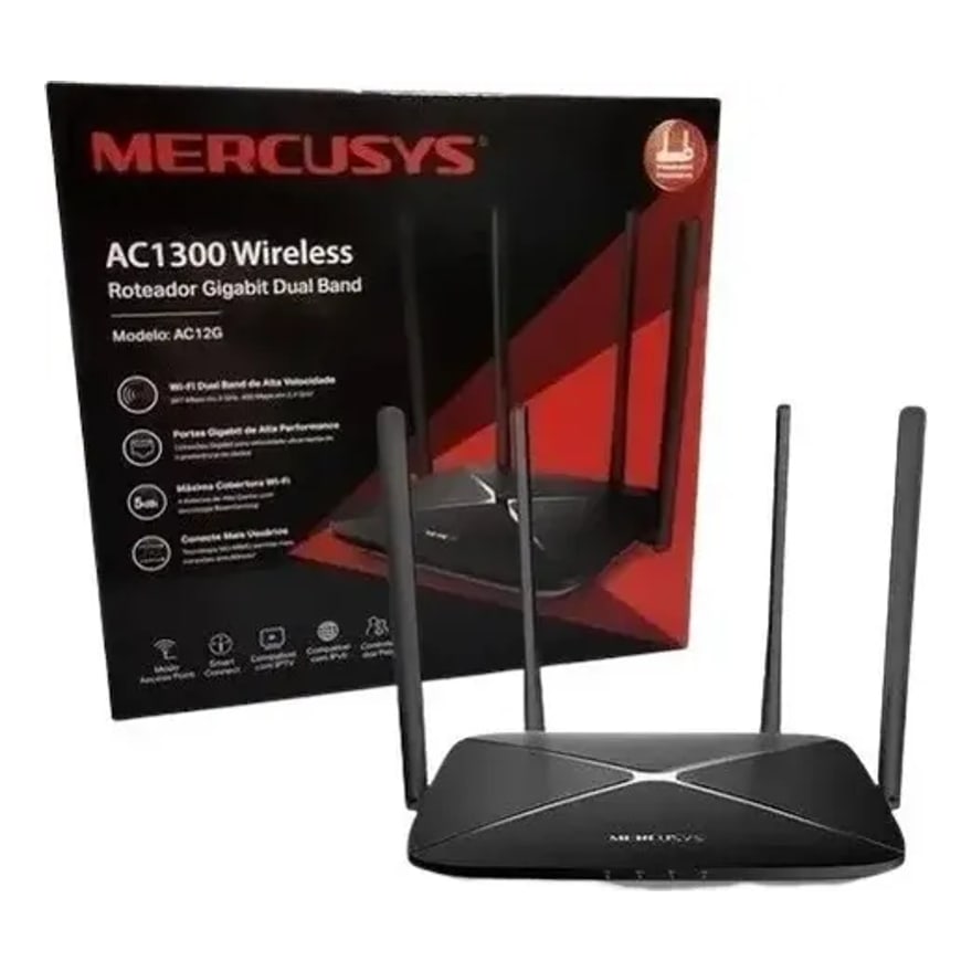 Router Mercusys AC12G AC1300 4 Ant Puertos Gigabit