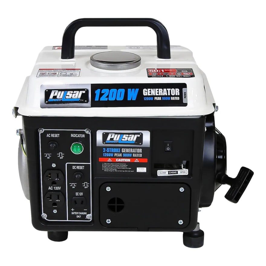 Generador Pulsar Portátil PG1202SA Gasolina 2 Ciclos 1200W 120V/12V Retroceso