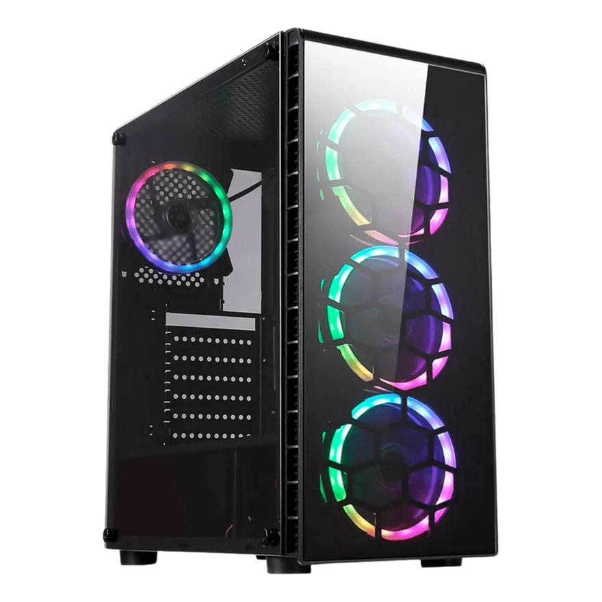 Case Speedmind Micro ATX ITX Gaming With Glass Sides USB.3.0 USB 2.0 HD Audio
