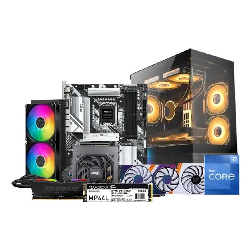 Computadora de escritorio Speedmind P5W I7-12700 16GB 500GB-SSD HDMI WIN11PRO KIT TM M23.8 pulg. Md: SMDESSP5